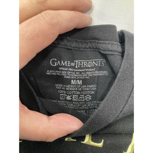 Game Of Thrones Men’s Size Medium M "Hear Me Roar" T-Shirt Black With Logo - Picture 4 of 6